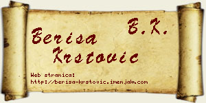 Beriša Krstović vizit kartica